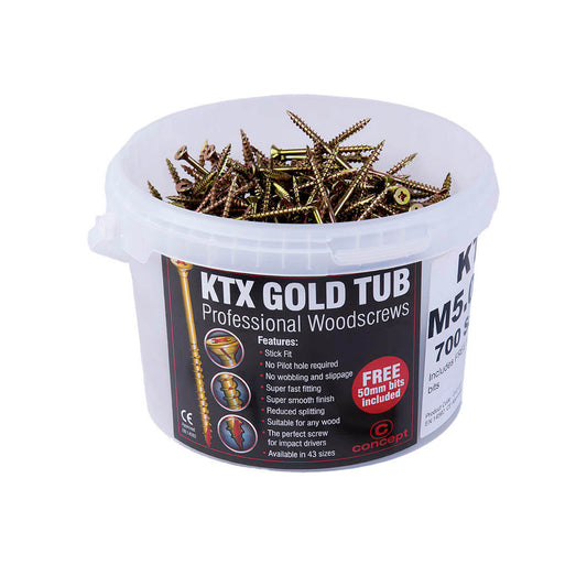 KTX Gold Premium Professional Woodscrew - 3.5 x 20mm - 2500