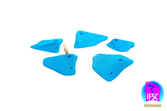 Five slopy edges. Textured Climbing Holds